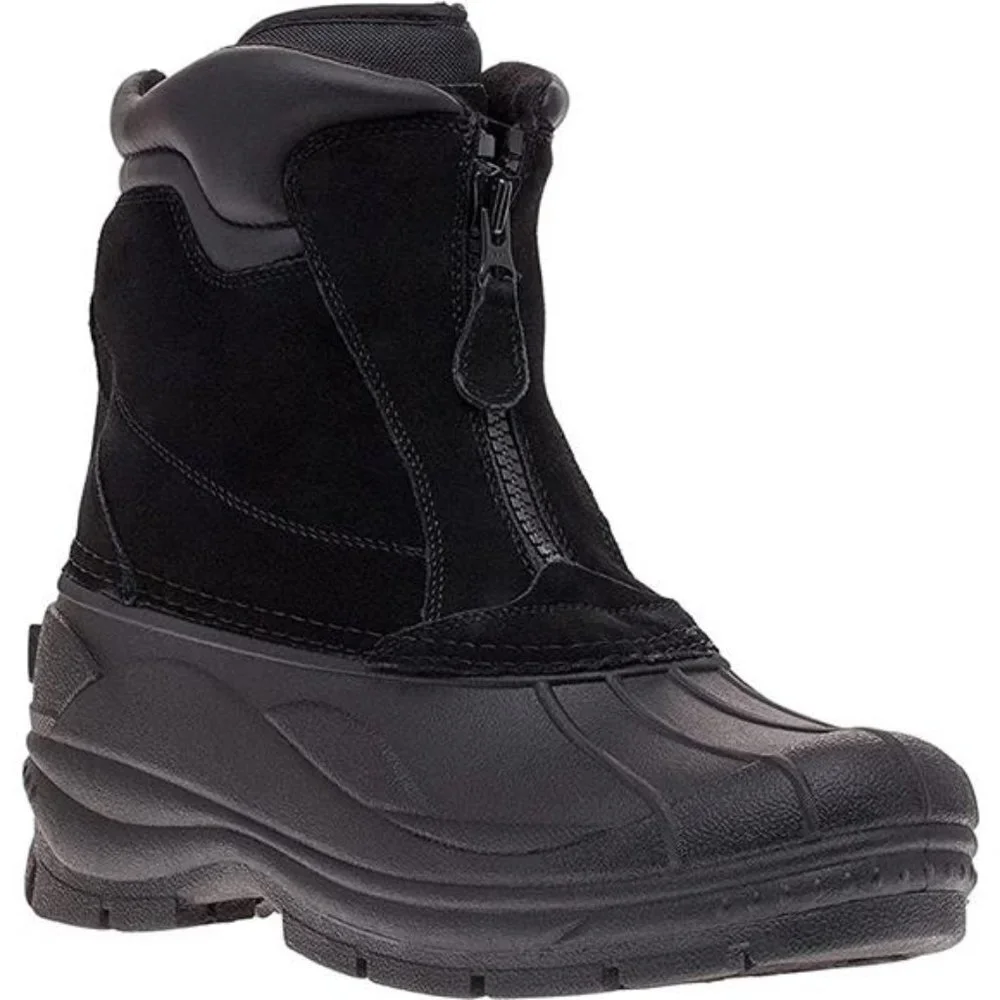 Men's Cold Weather Boots with Front Zipper Closure (Paul) Waterproof